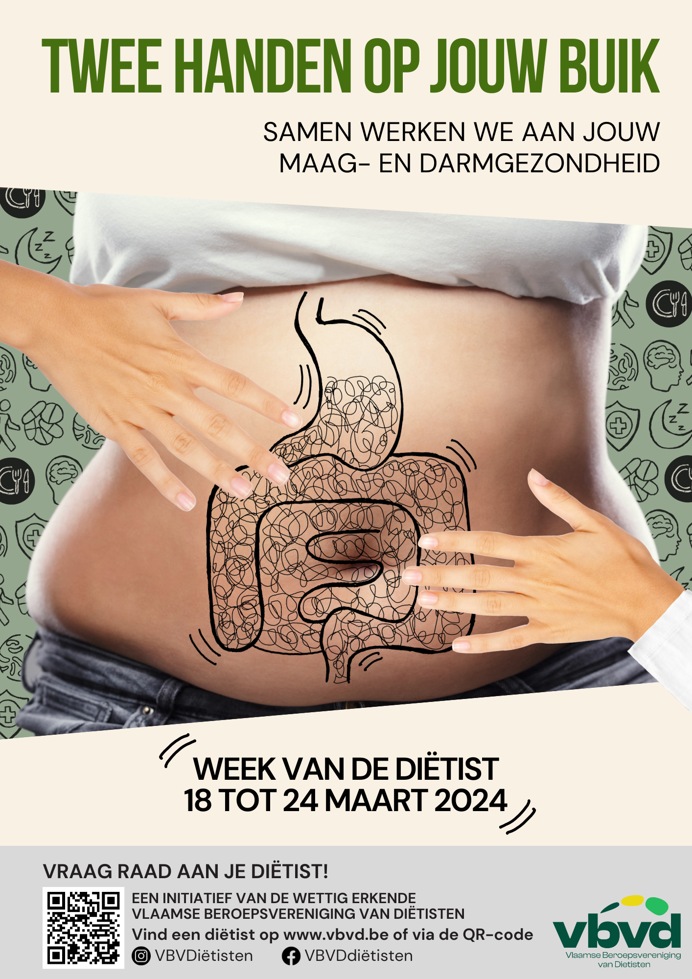 Poster Week van de Diëtist - maag- en darmgezondheid